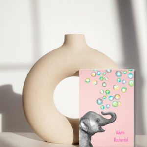 Kaart verjaardag olifant