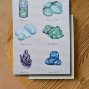 Kaart edelstenen blauw-groen