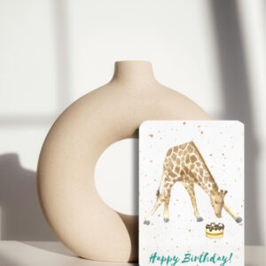 Kaart verjaardag Giraffe