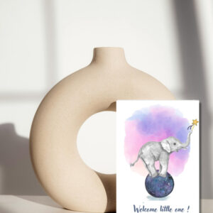 Kaart geboorte olifant