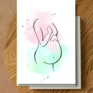 Zwangere vrouw - line art